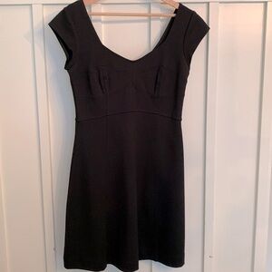 Banana Republic LBD stretch knit clean black fit and flare